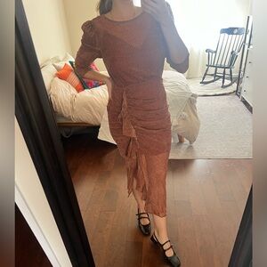 ASTR burnt orange dress